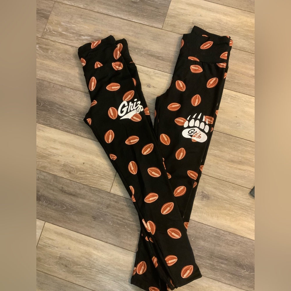 Griz football leggings. Size S/M. Choose logo